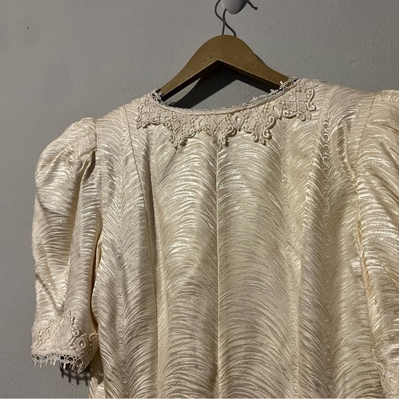 Cachet By Bari Protas Vintage 80’s Ivory White Lace Wedding Set - Size 7/8 - Picture 10 of 16